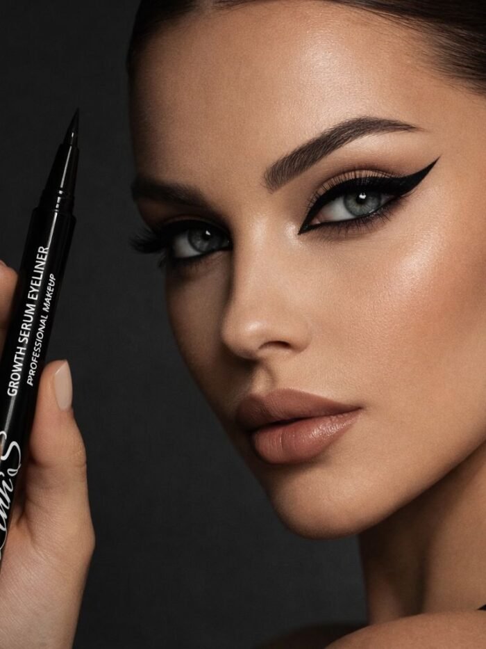 Linh’s Growth Serum Eyeliner – 2-in-1 Lash Growth Eyeliner Pen, Waterproof Smudge-Proof, Ultra-Fine Tip, Bold Black Professional Makeup