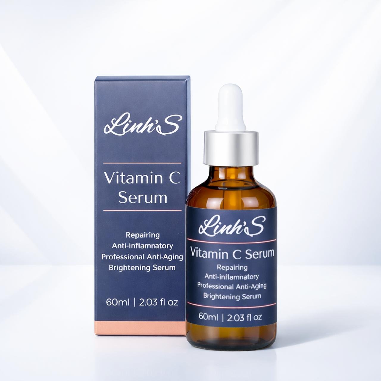 LINH’S Vitamin C Serum for Face – Brightening & Anti Aging Facial Serum, Helps Improve Dark Spots, Fine Lines & Uneven Skin Tone, Gentle Repairing Skin Care, 60ml / 2.03 fl oz